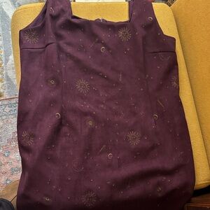 Disturbia Burgundy Dress with Gold Accents